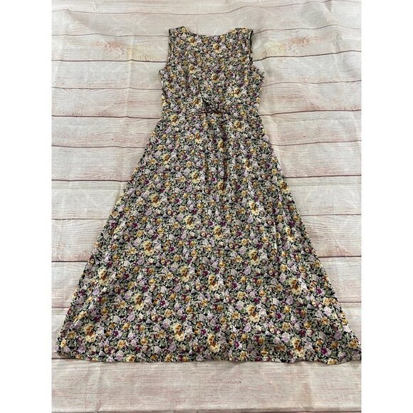 Vintage Rabbit JR Floral Button Front Midi Dress - Large - Picture 8 of 11